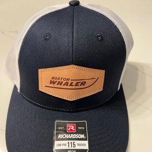 Boston Whaler Two Tone Navy Blue & White Trucker Hat - New Without Tags